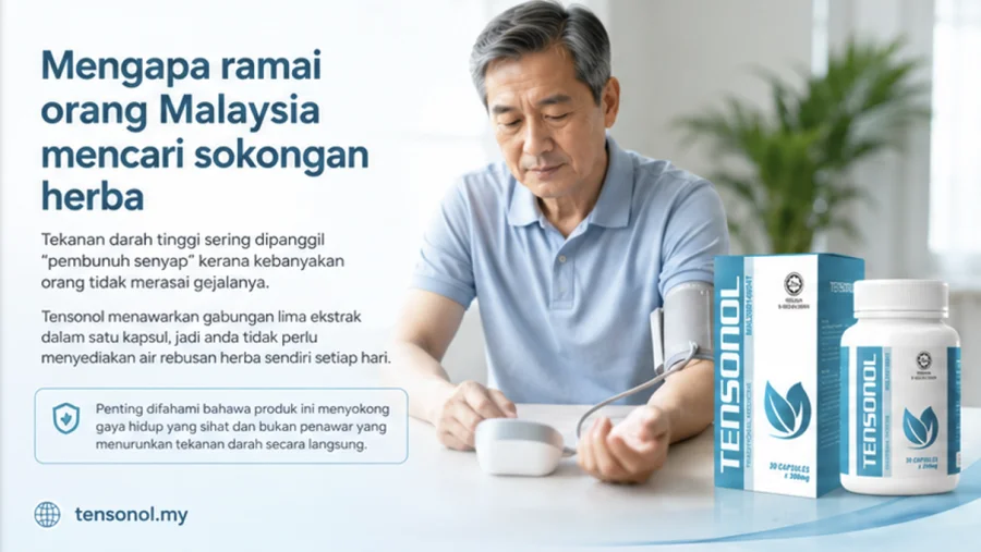 Kapsul Tensonol untuk sokongan kesihatan kardiovaskular